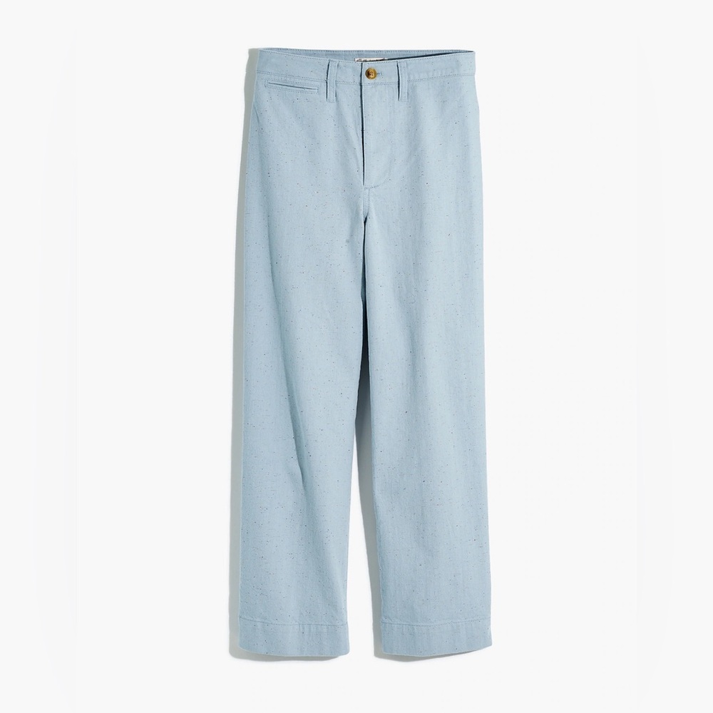 Madewell Slim Emmett Wide-Leg Crop Pants in Speckle Size 23